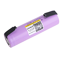 Аккумулятор под пайку LiitoKala 18650 3000mAh Li-ion INR18650-30Q 3.7V 20A высокотоковый (Сиреневый)