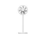 Вентилятор підлоговий Xiaomi Mi Smart Standing Fan 2 Lite (1C) White, фото 4