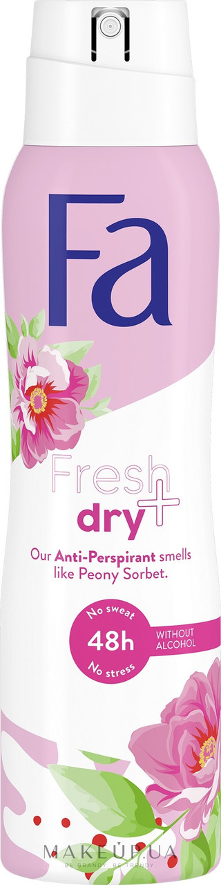 Жіночий дезодорант-спрей Fa "Fresh&Dry с ароматом сорбету півонії" (150мл.)