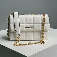 Белая женская сумка Michael Kors SoHo Small Quilted Leather Shoulder