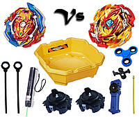 Набор BEYBLADE (Бейблейд) Арена + Union Achiles + Lond Spriggan + 3 запускача + Лазерная указка