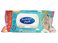 ВЛАЖНЫЕ САЛФЕТКИ ДЕТСКИЕ SUMMER FRESH РОМАШКА 120ШТ С КЛАПАНОМ