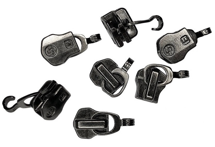 Бігунки для блискавки Метал тип 5 нікель (гачок під підвіс)