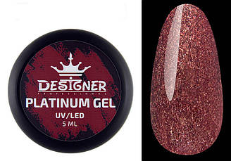 Гель із шимером Designer Platinum Gel 5 мл, №23 (смородиновий)