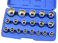 Набір спеціальних 12-гранних головок із профілем Gear Lock 8-32 мм (кейс) Geko G13546