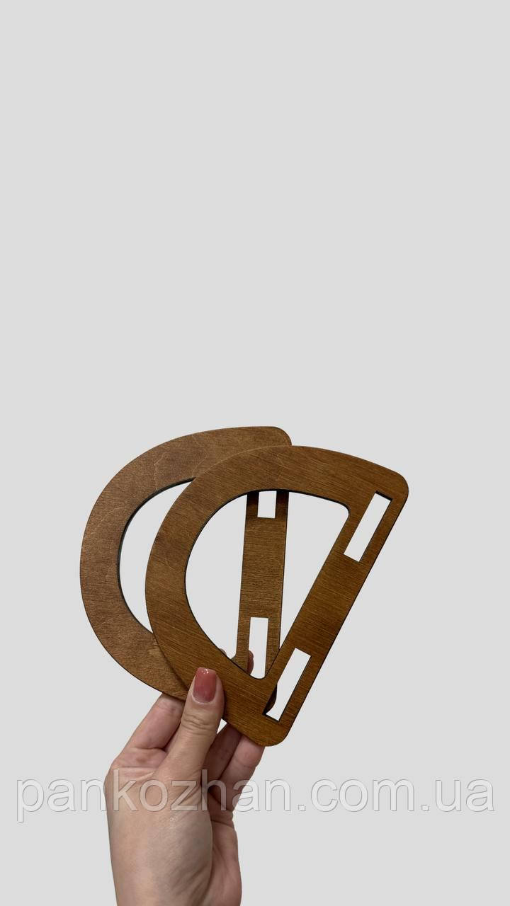 Дерев'яні ручки із фанери, півколо, фото 1