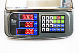 Торгові ваги акумуляторні до 40 кг із лічильником ціни, фото 7