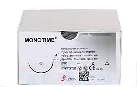 Хірургічна нитка Monotime 1 (ПДС), колюче-ріжуча 48мм, 1/2, довжина 150см 14S40H (W9262T)