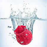 Вібратор трояндочка з язичком, фото 5