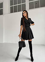 Трендовий жіночий костюм укорочений жакет з коротким рукавом та спідниця Kan1639, фото 5