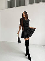 Трендовий жіночий костюм укорочений жакет з коротким рукавом та спідниця Kan1639, фото 4