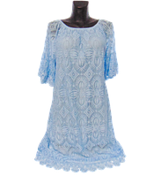 Женское платье ажурное 19430 Unica 50-56 голубое