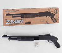 Детский автомат CYMA ZM 61 Винчестер металл, помповое ружьё на пульках