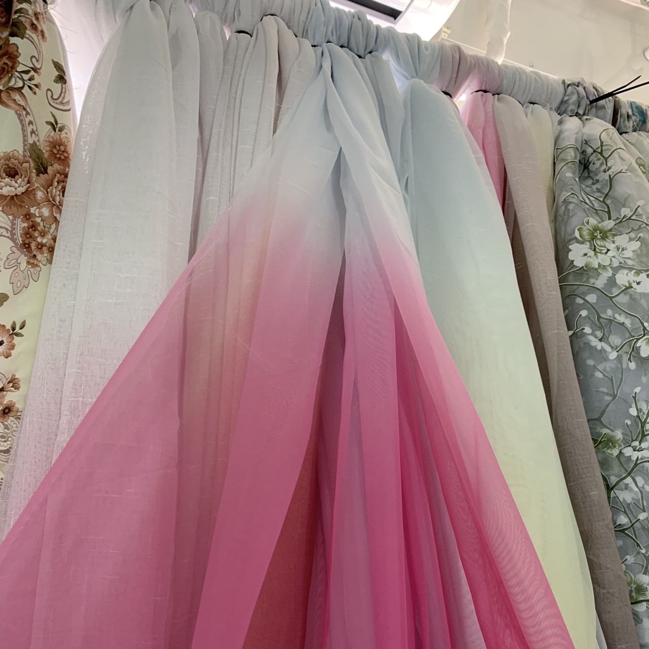 Шифоновий тюль омбре на метраж, висота 3м (5-818-33), фото 1
