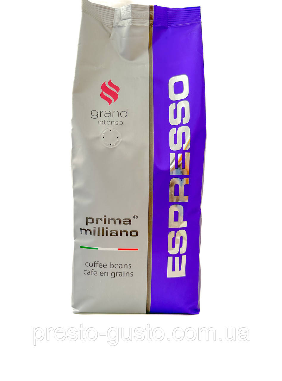 Кава в зернах Prima Espresso Milliano Grand Intenso 1кг (50/50)
