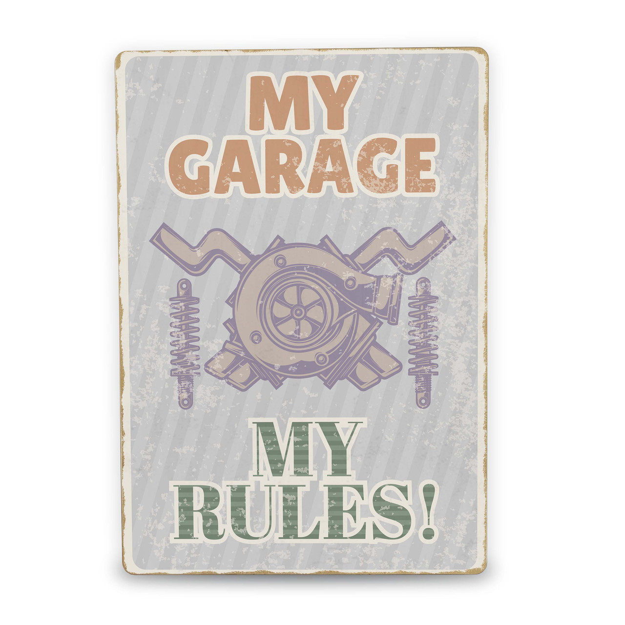 Дерев'яний Постер My Garage - My Rules