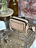 Жіноча сумка Marc Jacobs The Snapshot Beige Multi (Бежева) сумка Крос Боді екошкіра на 2 відділення MJ, фото 4