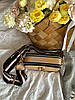 Жіноча сумка Marc Jacobs The Snapshot Beige Multi (Бежева) сумка Крос Боді екошкіра на 2 відділення MJ, фото 5