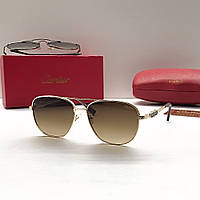 Мужские солнцезащитные очки Cartier (690) gold