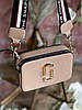 Жіноча сумка Marc Jacobs The Snapshot Beige Multi (Бежева) сумка Крос Боді екошкіра на 2 відділення MJ, фото 10
