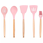 Набір кухонного приладдя 12шт Kitchen Set Рожевий / Комплект інструментів для кухні, фото 6