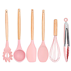 Набір кухонного приладдя 12шт Kitchen Set Рожевий / Комплект інструментів для кухні, фото 5