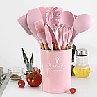 Набір кухонного приладдя 12шт Kitchen Set Рожевий / Комплект інструментів для кухні, фото 11