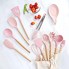 Набір кухонного приладдя 12шт Kitchen Set Рожевий / Комплект інструментів для кухні, фото 10