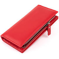 Вертикальный кошелек кожаный женский ST Leather 19275 Красный высокое качество