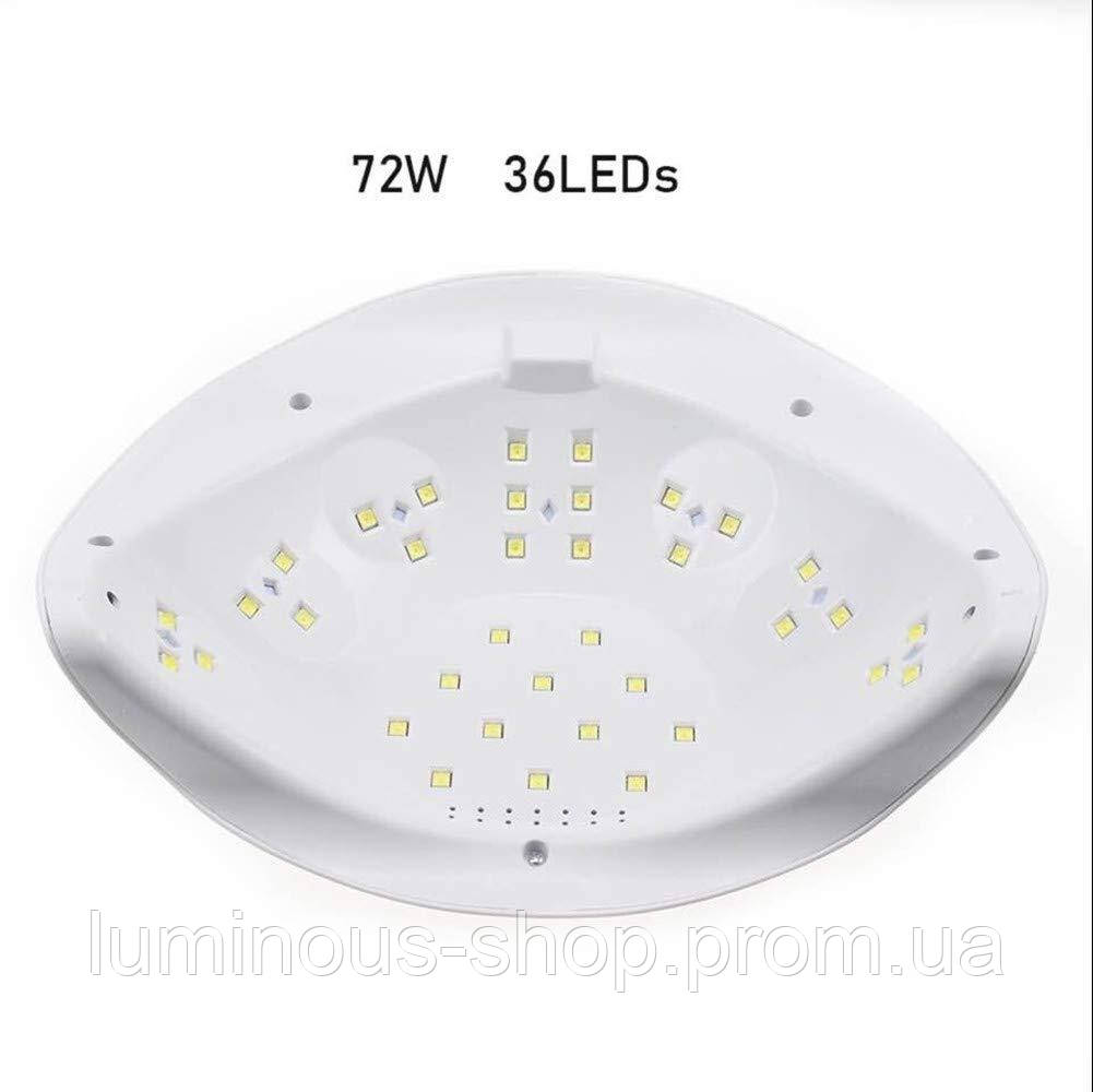 LED+UV Лампа для ногтей SUN X PLUS 72W (Уф Лампа для ногтей, лед лампа для сушки лака) LU - фото 3 - id-p1864824033