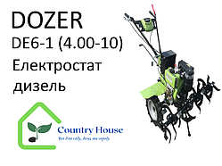 Мотоблок DOZER DE6-1(4.00-10) електростарт, дизель