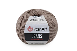 Пряжа для в'язання Yarn Art Jeans. 50 г. 160 м. Колір — 71 беж, капучино