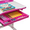 Дитяча парта з настільною лампою + стілець FunDesk Bellissima Pink рожевий для дівчинки, фото 8