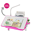 Дитяча парта з настільною лампою + стілець FunDesk Bellissima Pink рожевий для дівчинки, фото 9