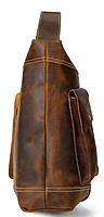 Мужская винтажная сумка через плечо Vintage 14782 Коричневая высокое качество