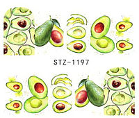 Слайдер водный для маникюра и дизайна ногтей STZ- 1197, авокадо