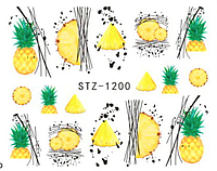 Слайдер водний для манікюру та дизайну нігтів STZ- 1200 фрукти, літо, ананас
