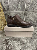 Зимние туфли / ботинки Paolo Conte BROWN (кожа, натуральный мех) высокое качество Размер 40 (26 см)