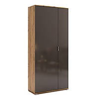 Шафа розпашна в спальню, у передпокій 2-дверна без дзеркал Luna / Луна Дуб Крафт — Мат Лава ТМ Міро Марк