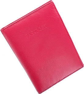 Обкладинка для паспорта шкіряна Visconti 2201 FCS фуксія