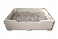 Собачий білий манеж-ліжко EMKa 70 cм x 50 cм