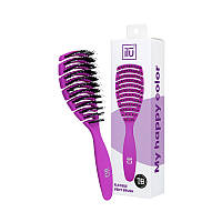 Щетка для волос пурпурная Ilu My Happy Color Flexible Vent Brush Purple 1 шт