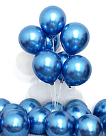 Шары латексные хром синий, воздушный шар 30 см 12" Китай