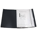 Папка з файлами, дисплей-книга в пластиковому боксі Axent (A4, 100 файлів, чорний) 1200-01-A, фото 4