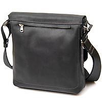 Практичная кожаная мужская сумка GRANDE PELLE 11431 Черный высокое качество