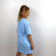 2568-54бл Блакитне плаття-футболка для дівчаток Тм Авекс розмір 110 см, фото 5