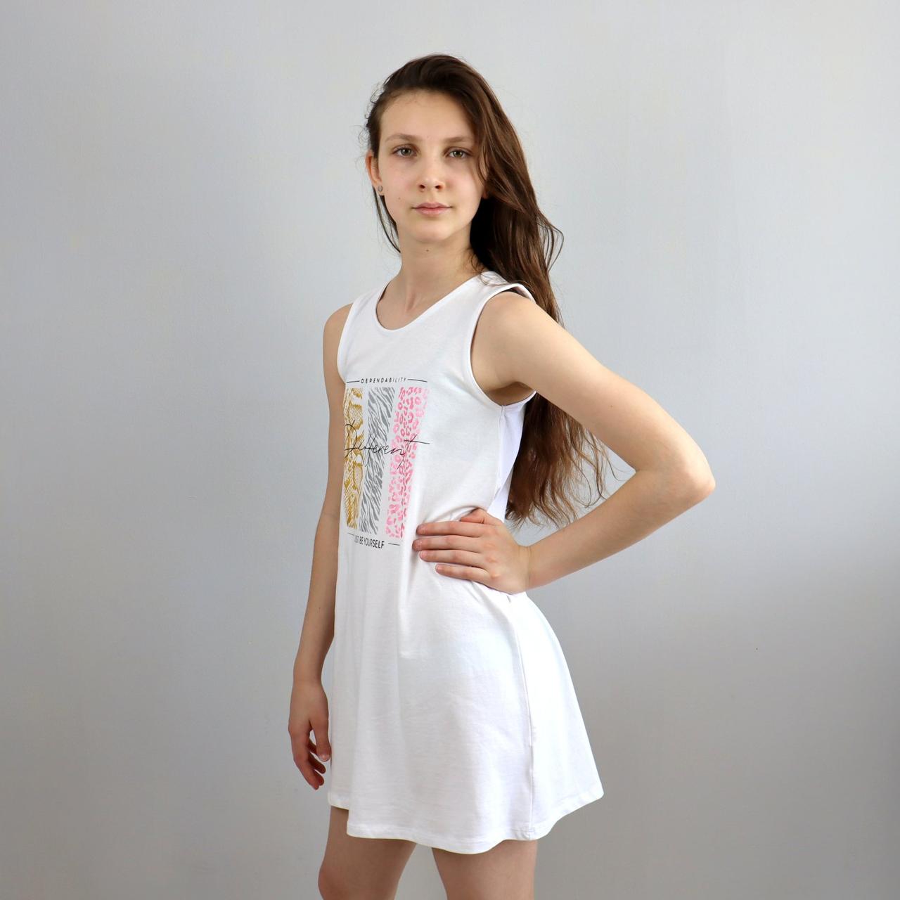 3244бейл Трикотажний сарафан білий тм Glo-story