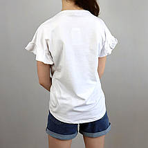 3265біл Біла футболка для дівчинки Beauty тм Glo-story, фото 5