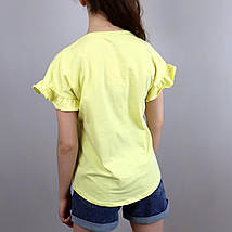 3265жів Жовта футболка для дівчинки Beauty тм Glo-story розмір 158-164 см, фото 5