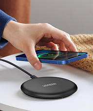 Зарядний пристрій Ugreen CD186 Wireless Charging Pad 15 W Чорний, фото 3